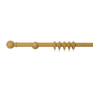 Colours Beech Effect Fixed Length Curtain Pole L160 cm