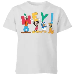 Disney Mickey Mouse Hey! Kids T-Shirt - Grey - 9-10 Years