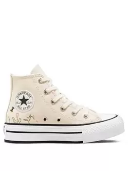 Converse Chuck Taylor All Star Hi Childrens Girls Eva Lift Trainers -Multi, Size 1