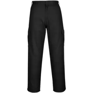 Portwest Mens Combat Work Trousers (36R) (Black) - Black