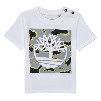 Timberland PIRROW boys's Childrens T shirt in White ans