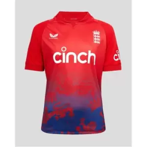 Castore England Cricket T20 Shirt 2023 2024 Juniors - Red