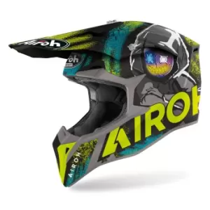 Airoh Wraap Alien Motocross Helmet, black-yellow, Size XL, black-yellow, Size XL