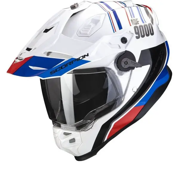 Scorpion ADF-9000 Air Desert White-Blue-Red Adventure Helmet M