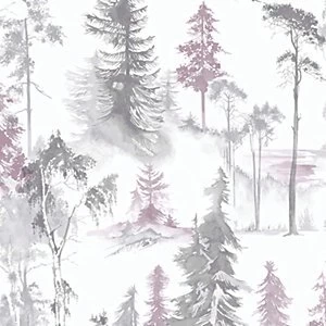 Superfresco Easy Lilac Mystical Forest Wallpaper - 10m