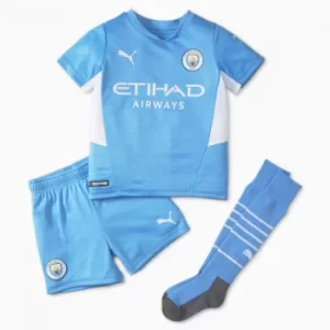 PUMA Man City Home Youth Football Mini-Kit, Light Blue/White Size 6 Clothing