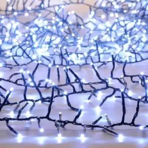 Festive Indoor & Outdoor Multifunction Cluster Lights 1000 Cool White LEDs