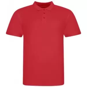 Awdis Mens Piqu Cotton Short-Sleeved Polo Shirt (XXL) (Fire)