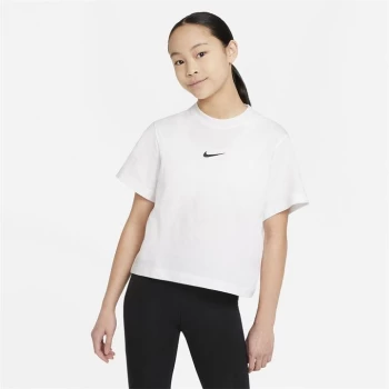 Nike Sportswear Big Kids (Girls') T-Shirt - White/Black