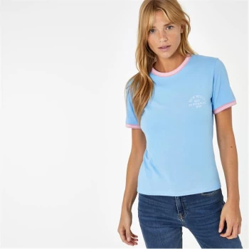 Jack Wills Trinkey Ringer T-Shirt - Sky Blue