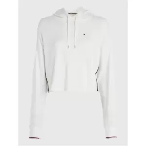 Tommy Hilfiger Cropped Hoodie (Ext Sizes) - White