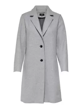 ONLY Solid Colored Coat Women Grey