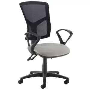 Dams MTO Senza High Mesh Back Operator Chair with Fixed Arms - Tarot Purple