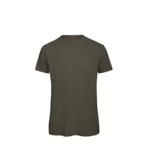 B&C Mens Favourite Organic Cotton Crew T-Shirt (S) (Khaki)