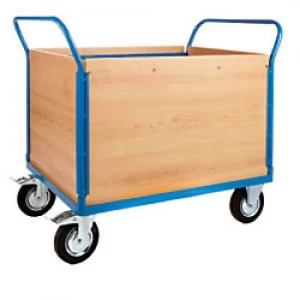 GPC Platform Truck with 4 Veneer Sides Blue Capacity: 500L 4 Castors 700mm x 1050mm x 1000mm