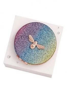 Olivia Burton Rainbow Glitter Compact Mirror