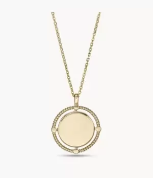 Fossil Women Lane Gold-Tone Stainless Steel Pendant Necklace