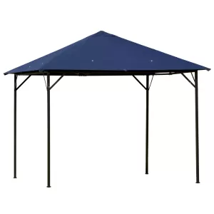 Outsunny 3 x 3(m) Gazebo Canopy Party Tent Garden Pavilion Patio Shelter Outdoor with Vent, Metal Frame, Dark Blue