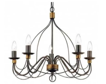 Corte 8 Light Chandelier Rust Brown Finish, E14