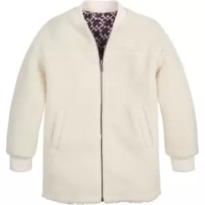 Tommy Hilfiger Reversible Monogram Teddy Coat - White