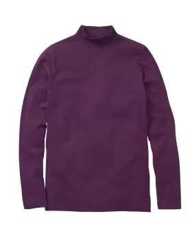 Cotton Traders Long Sleeve Turtleneck Base Layer in Purple