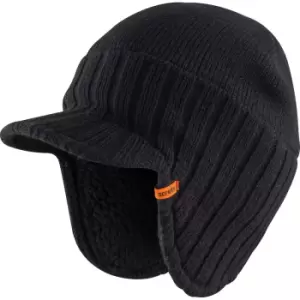 Scruffs Trade Peaked Beanie Hat in Black Acrylic