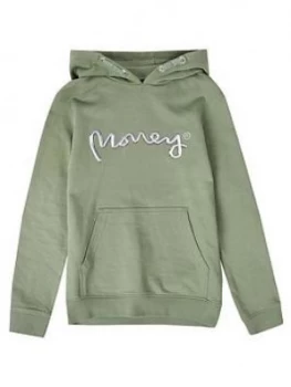 Money Boys Chrome Ape Overhead Hoodie - Green, Size 12-13 Years