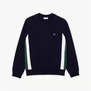 Lacoste Brused Fleece Colourblock Sweater - Blue