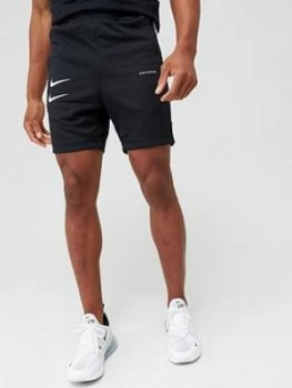 Nike Sportswear Swoosh Shorts - Black/White, Size S, Men