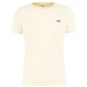 Levis Short Sleeve Striped T Shirt - Yellow