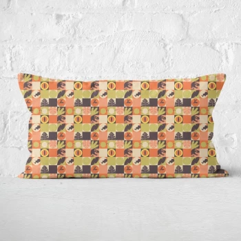 Orange Jurassic Park Rectangular Cushion 30x50 - Eco Friendly