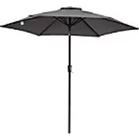 OutSunny Patio Umbrella Aluminum, Metal, Polyester fabric Grey