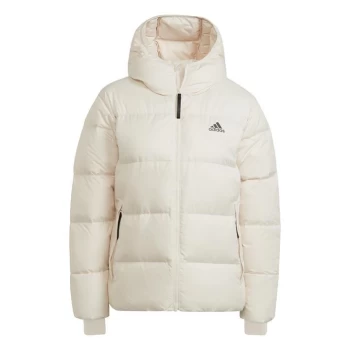 adidas D11 Big Baffle Down Hooded Jacket Womens - White