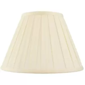 6" Tapered Drum Lamp Shade Cream Box Pleated Fabric Cover Chandelier Clip on