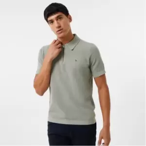 Jack Wills Plain Zip Polo - Green