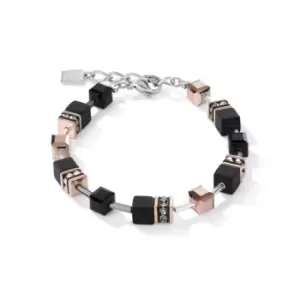 GeoCUBE Onyx Black-Rose Gold Bracelet 4018/30-1300