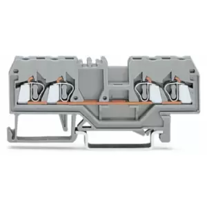 WAGO 280-833 5mm 4-conductor Through Terminal Block Grey