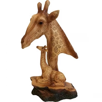 Naturecraft Wood Effect Resin Figurine - Giraffe Head