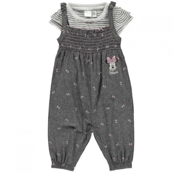 Disney Two Piece Dungaree Set Babies - Minnie Chambray