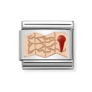 Nomination Classic Rose Gold Map Charm