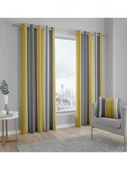 Fusion Whitworth Lined Eyelet Curtains