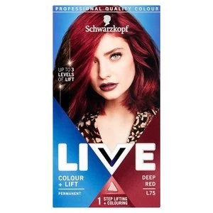 LIVE Colour & Lift Permanent Hair Dye L75 Deep Red