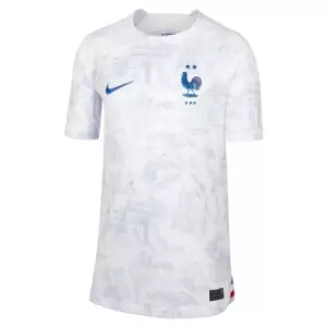 Nike France Away Shirt 2022 2023 Juniors - White