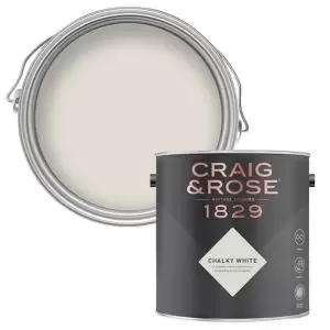 Craig & Rose 1829 Chalky White Eggshell Wall Paint, 750Ml