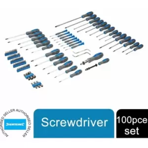 Silverline - Screwdriver Set Soft Grip Torx Bit Hex Allen Key 100pce 283983