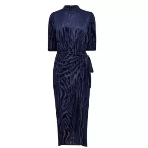 Biba x Tess Daly Devore Dress - Blue