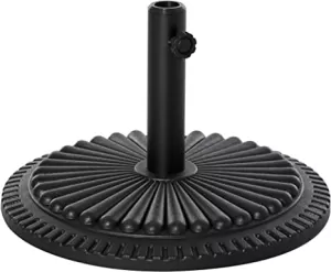 Outsunny Cement Outdoor Garden Round Parasol Base Black