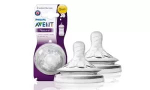 Two Piece Philips Natural Teats, Medium Flow 3m+, Avent