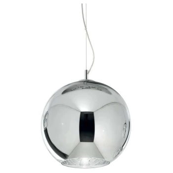 Ideal Lux Lighting - Ideal Lux NEMO - Indoor Dome Ceiling Pendant Lamp 1 Light Chrome, E27