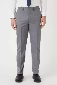 Mens Tailored Charcoal Herringbone Suit Trousers